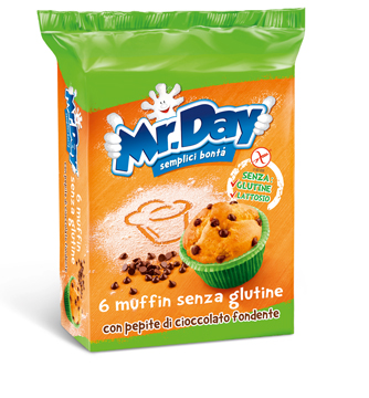 MR DAY MUFFIN SENZA GLUTINE CON PEPITE DI CIOCCOLATO FONDENTE 6 X 42 G - Farmafamily.it