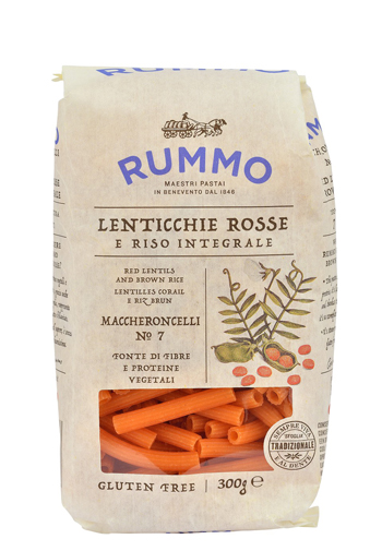 RUMMO MACCHERONCELLI N 7 LENTICCHIE ROSSE E RISO INTEGRALE 300 G - Farmafamily.it
