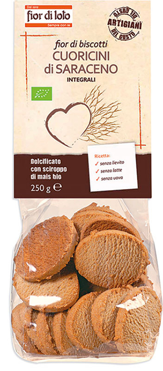 FIOR DI LOTO CUORICINI DI GRANO SARACENO INTEGRALE 250 G - Farmafamily.it