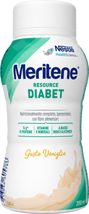 MERITENE RESOURCE DIABET VANIGLIA ALIMENTO IPERPROTEICO 28 VITAMINE E MINERALI 200 ML - Farmafamily.it