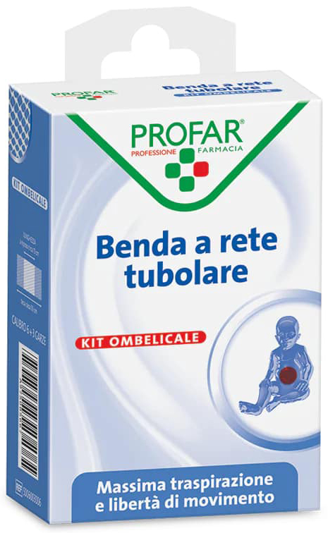 BENDA A RETE ELASTICA OMBELICALE 3 MT TESI + 3 GARZE CALIBRO 6 PROFAR - Farmafamily.it