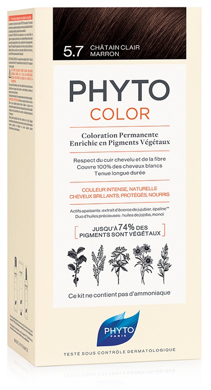PHYTOCOLOR 5,7 CASTANO CHIARO TAB LATTE + CREMA + MASCHERA + 1 PAIO DI GUANTI - Farmafamily.it