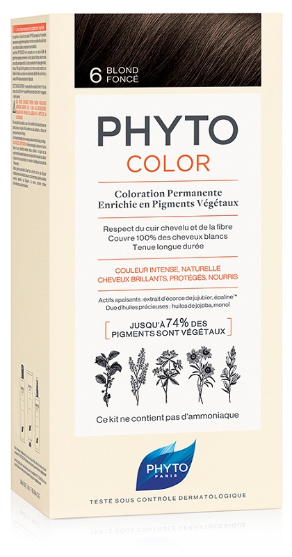 PHYTOCOLOR 6 BIONDO SCURO 1 LATTE+ 1 CREMA + 1 MASCHERA + 1 PAIO DI GUANTI - Farmafamily.it