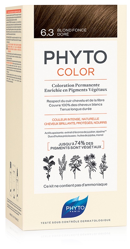 PHYTOCOLOR 6.3 BIONDO SCU DOR 1 LATTE + 1 CREMA + 1 MASCHERA + 1 PAIO DI GUANTI - Farmafamily.it