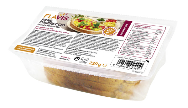 FLAVIS PANE CASERECCIO PANE APROTEICO A FETTE 220 G - Farmafamily.it