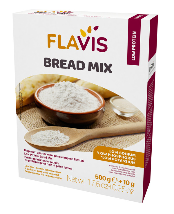 FLAVIS BREAD MIX PREPARATO PER PANE E IMPASTI LIEVITATI APROTEICI 500 G - Farmafamily.it