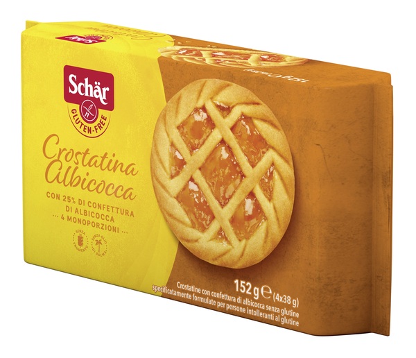 SCHAR CROSTATINA CON CONFETTURA DI ALBICOCCA 4 MONOPORZIONI DA 35 G - Farmafamily.it