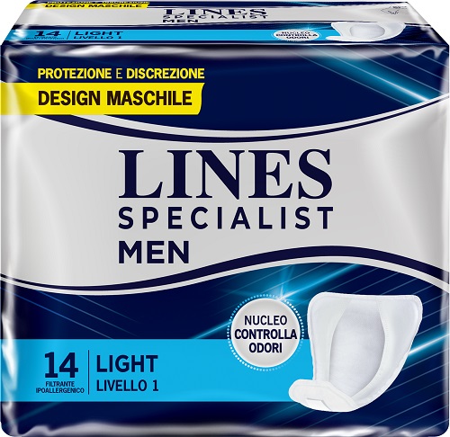 PANNOLONI LINES SPECIALIST MEN LIVELLO 1 14 PEZZI - Farmafamily.it