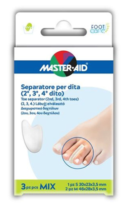 SEPARATORE DITA IN GEL MASTER-AID FOOTCARE MIX 1 SMALL + 2 MEDIUM C9 - Farmafamily.it