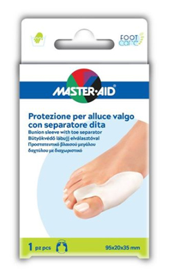 PROTEZIONE MASTER-AID FOOTCARE PER ALLUCE VALGO CON SEPARATORE DITA INTEGRATO 1 PEZZO D9 - Farmafamily.it