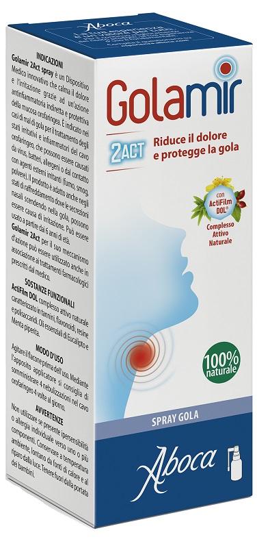 GOLAMIR 2ACT SPRAY 30 ML NO ALCOOL ADULTI E BAMBINI DA UN ANNO DI ETA' - Farmafamily.it