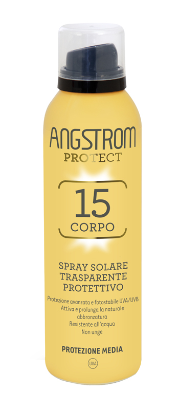 ANGSTROM PROTECT 15 CORPO SPRAY SOLARE TRASPARENTE 150 ML - Farmafamily.it