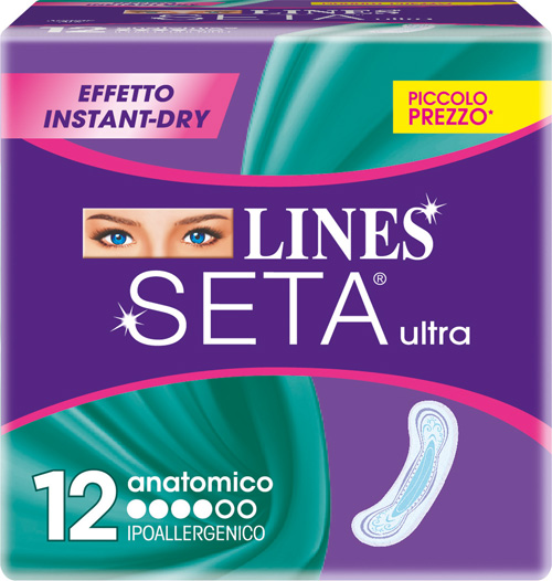 LINES SETA ULTRA ASSORBENTI ANATOMICI 12 PEZZI - Farmafamily.it