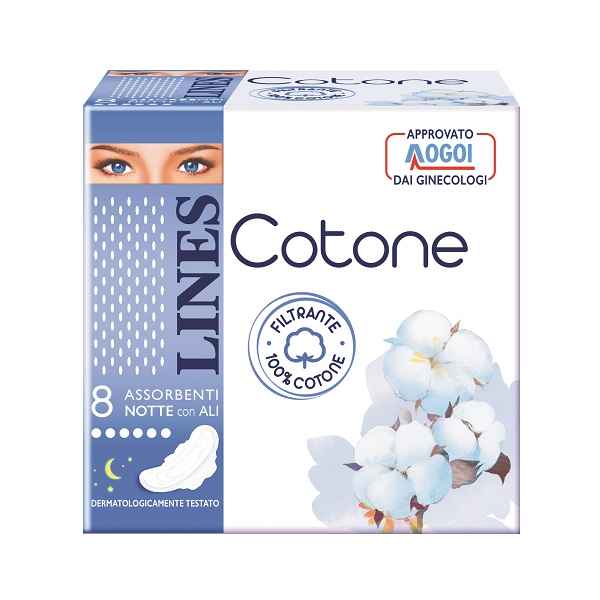 LINES COTONE ULTRA NOTTE 8 PEZZI - Farmafamily.it