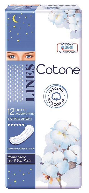 LINES COTONE NON ULTRA NOTTE DISTESI 12 PEZZI - Farmafamily.it