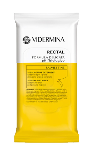 VIDERMINA RECTAL SALVIETTINE 15 PEZZI - Farmafamily.it
