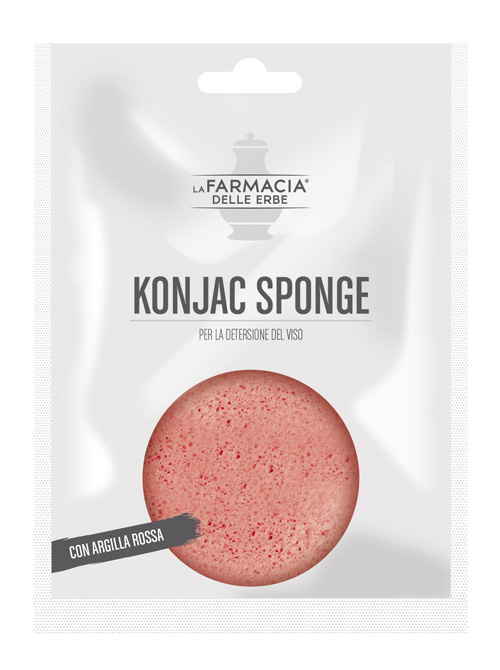 FDE KONJAC SPONGE ARGILLA ROSSA 1 PEZZO - Farmafamily.it