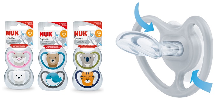 NUK SUCCHIETTO SPACE SILICONE 0-6 MESI 2 PEZZI - Farmafamily.it