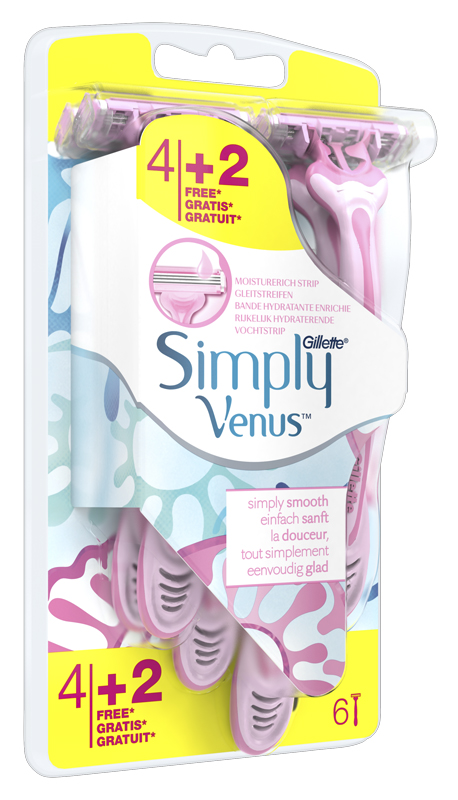 GILLETTE VENUS SIMPL3 4 PEZZI + 2 G - Farmafamily.it