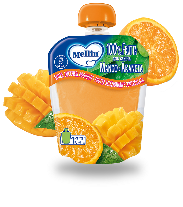 MELLIN POUCH ARANCIA MANGO 90 G - Farmafamily.it