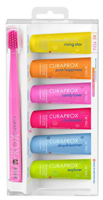 CURAPROX BE YOU MIXED SET 6 DENTIFRICI DA 10 ML + 1 SPAZZOLINO CS 5460 - Farmafamily.it