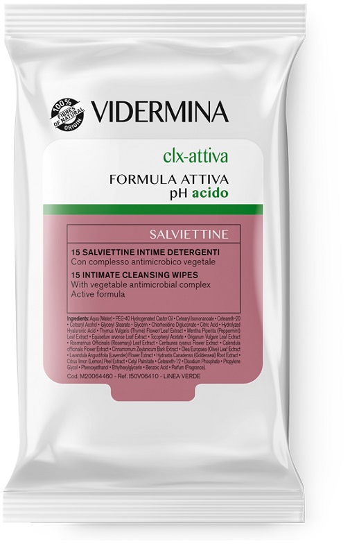 VIDERMINA CLX ATTIVA 15 SALVIETTE INTIME DETERGENTI - Farmafamily.it