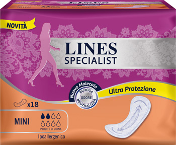 LINES SPECIALIST PANNOLONE MINI FARMA 18 PEZZI - Farmafamily.it