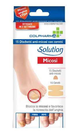 DISCHETTO ANTIMICOSI CON CEROTTO COLPHARMA 15 PEZZI - Farmafamily.it