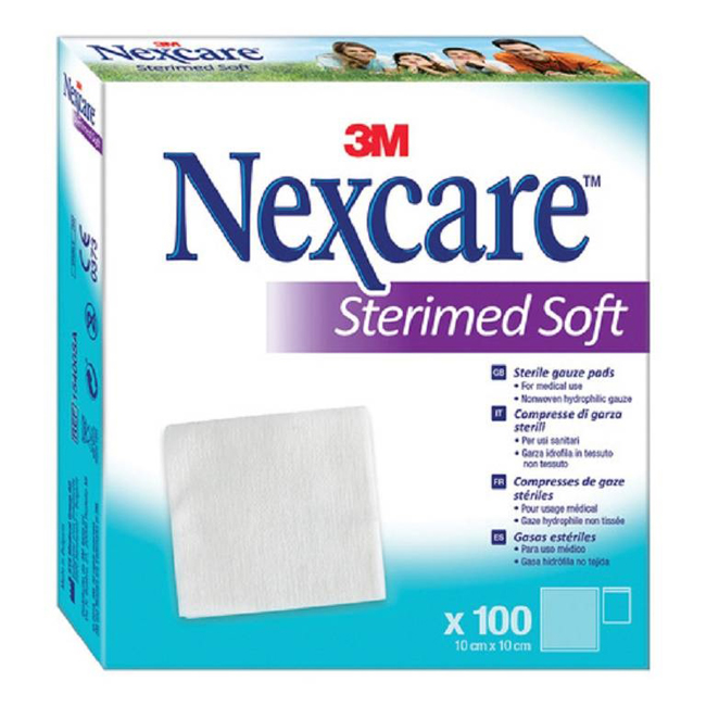 GARZA COMPRESSA STERIMED SOFT IN TESSUTO NON TESSUTO STERILE 10X10CM 100 PEZZI MULTILINGUAL - Farmafamily.it