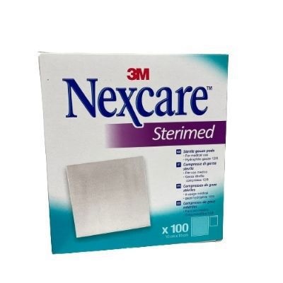 GARZA COMPRESSA STERIMED NEXCARE IN COTONE IDROFILO 20 FILI MULTILINGUAL 100 PEZZI - Farmafamily.it