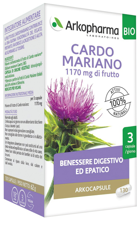 ARKO CAPSULE CARDO MARIANO BIO 130 CAPSULE - Farmafamily.it