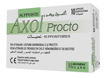 AXOL PROCTO 10 SUPPOSTE X 2 G - Farmafamily.it