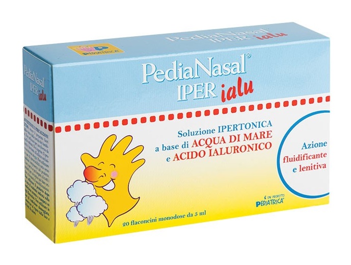 PEDIANASAL IPER SOLUZIONE IPERTONICA CON ACIDO IALURONICO 20 FLACONCINI MONODOSE DA 5 ML - Farmafamily.it