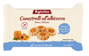 AGLUTEN CANESTRELLI ALL'ALBICOCCA SENZA ZUCCHERI AGGIUNTI 200 G - Farmafamily.it
