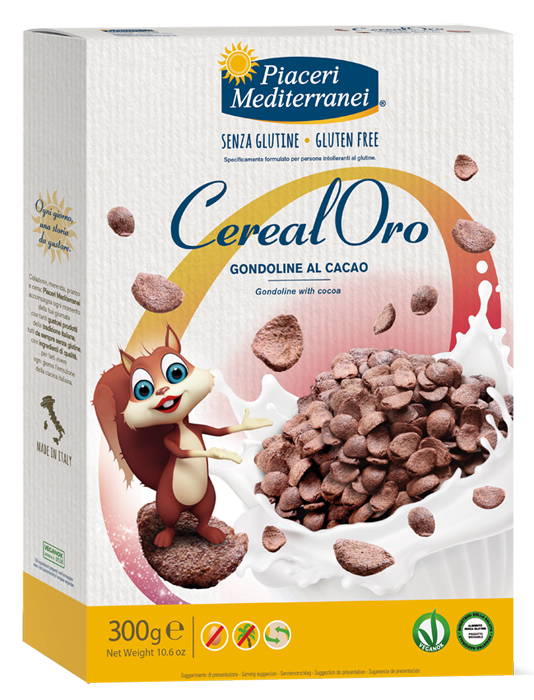 PIACERI MEDITERRANEI CEREALORO GONDOLINE CACAO 300 G - Farmafamily.it