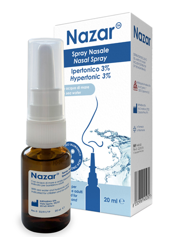 NAZAR SPRAY NASALE IPERTONICO 3% 20 ML - Farmafamily.it