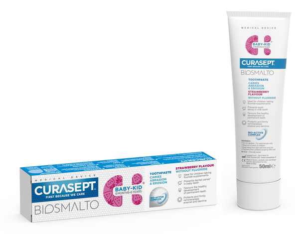 CURASEPT BIOSMALTO BABY KID SENZA FLUORO 50 ML - Farmafamily.it