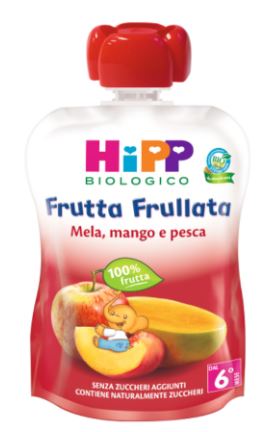 HIPP BIO FRUTTA FRULLATA MELA/MANGO/PESCA 90 G - Farmafamily.it