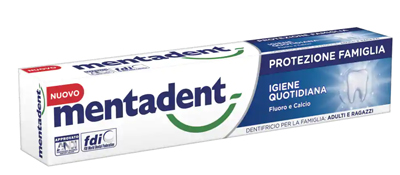 MENTADENT PROTEZIONE FAMIGLIA IGIENE QUOTIDIANA 75 ML - Farmafamily.it