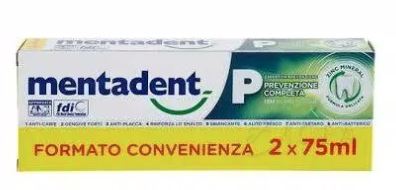 MENTADENT P 2 X 75 ML BITUBO PROMO - Farmafamily.it