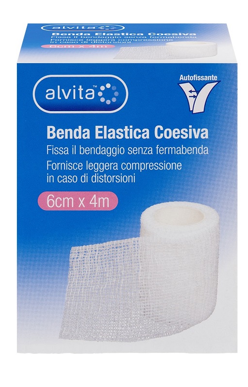 BENDA ELASTICA AUTOADESIVA ALVITA 6X4CM - Farmafamily.it