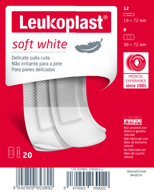 LEUKOPLAST SOFT WHITE 20 PEZZI ASSORTITI - Farmafamily.it