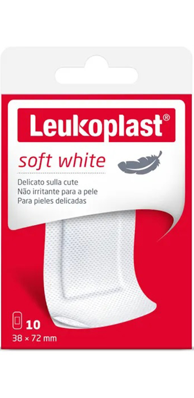 LEUKOPLAST SOFT WHITE 72 X 38 CM 10 PEZZI - Farmafamily.it