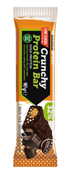 CRUNCHY PROTEINBAR DARK ROCK CHOCOLATE BARRETTA 40 G - Farmafamily.it