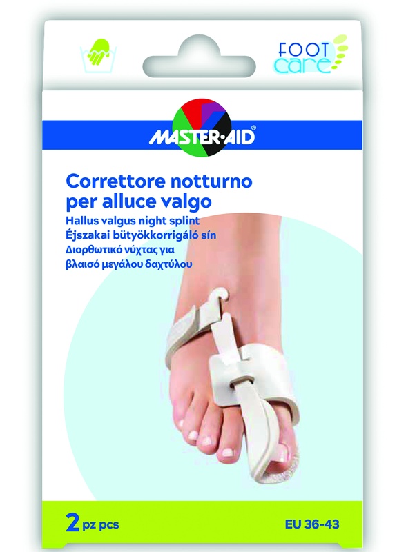MASTER-AID FOOT CARE CORRETTORE NOTTE ALLUCE VALGO EU 36-43 2 PEZZI - Farmafamily.it
