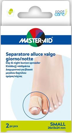 DIVARICATORE ALLUCE GIORNO/NOTTE MASTER-AID FOOTCARE SMALL 2 PEZZI D11 - Farmafamily.it