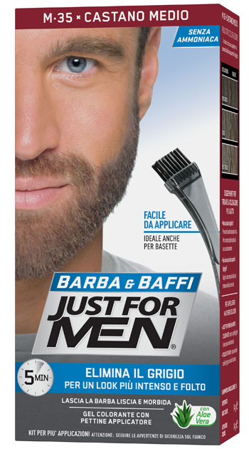 JUST FOR MEN BARBA & BAFFI M35 CASTANO MEDIO 51 G - Farmafamily.it