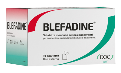 BLEFADINE 14 SALVIETTE MONOUSO PER DETERSIONE PERIOCULARE - Farmafamily.it