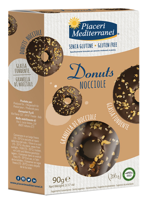 PIACERI MEDITERRANEI DONUTS NOCCIOLE 90 G - Farmafamily.it