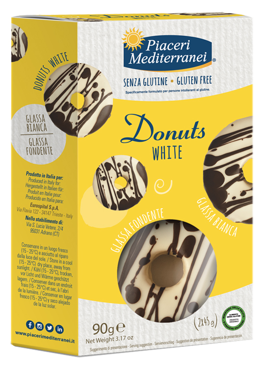 PIACERI MEDITERRANEI DONUTS WHITE 90 G - Farmafamily.it